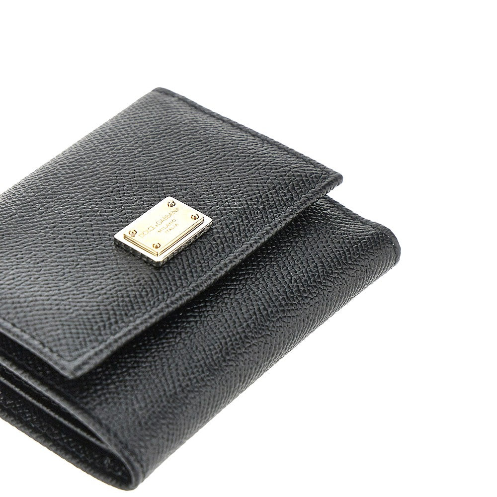 Dauphine leather french flap wallet