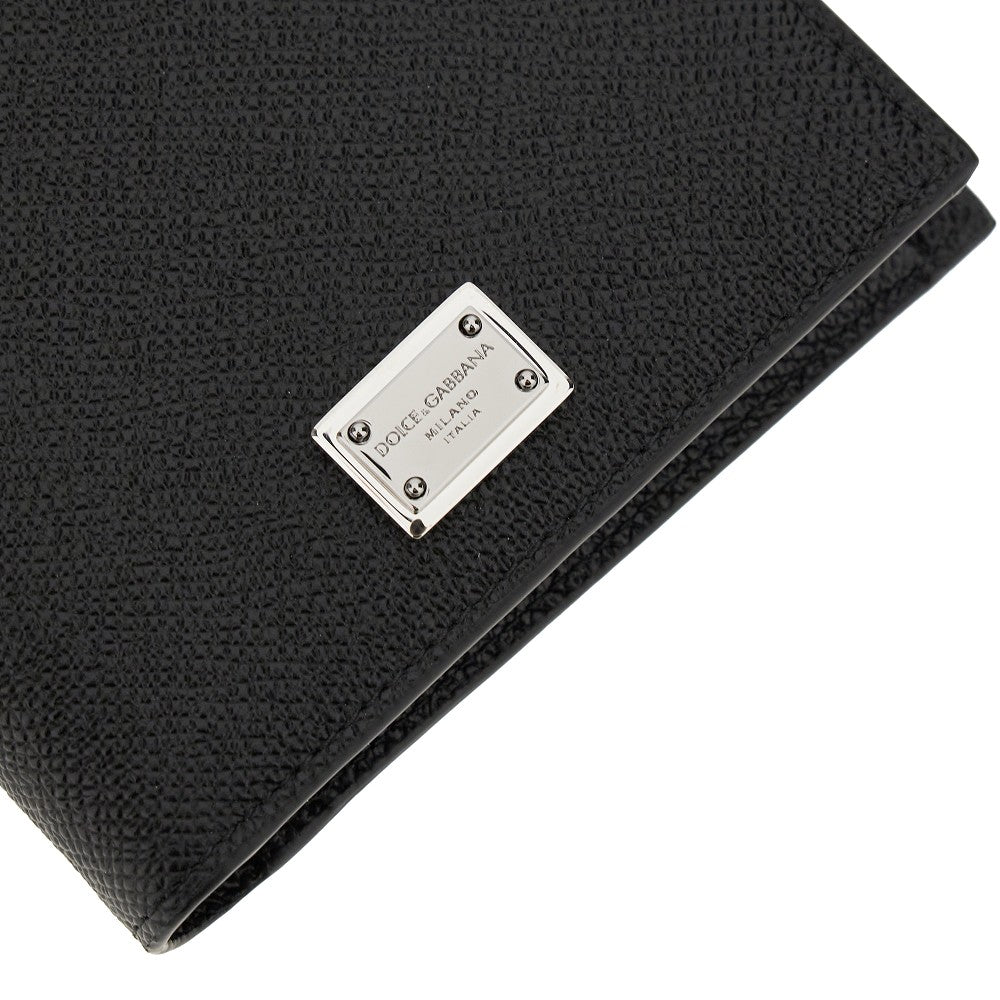 Dauphine leather bi-fold cardholder