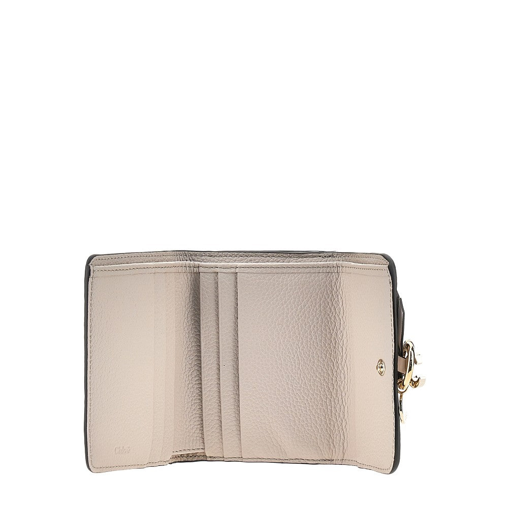 Leather small 'Alphabet' tri-fold wallet
