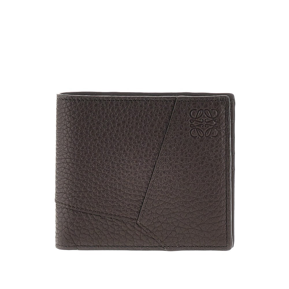 Grained leather 'Puzzle' bi-fold wallet