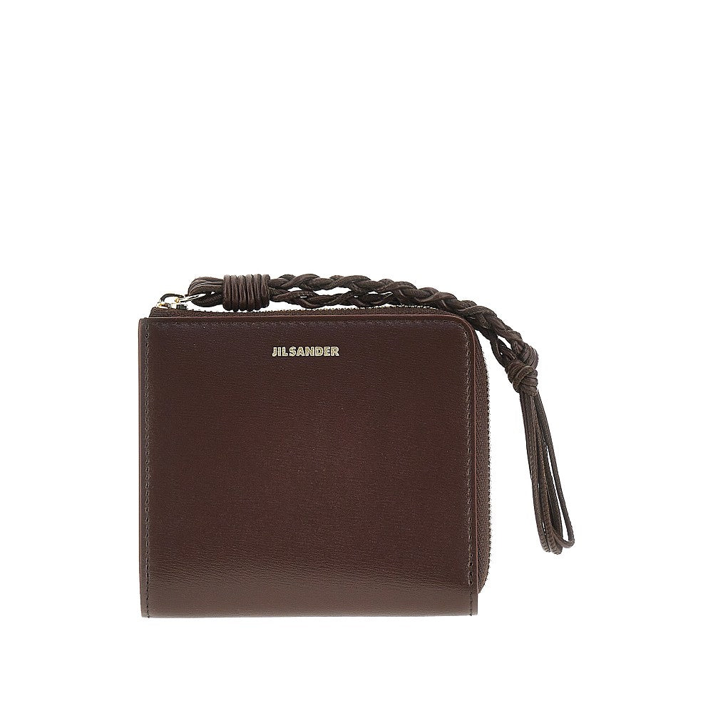 Portacarte con zip 'Tangle' in pelle