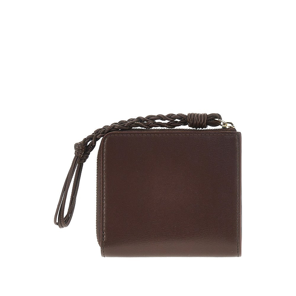 Portacarte con zip 'Tangle' in pelle