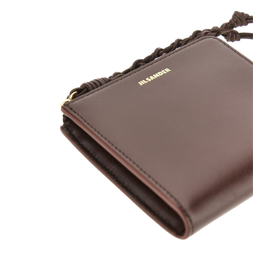 Portacarte con zip 'Tangle' in pelle