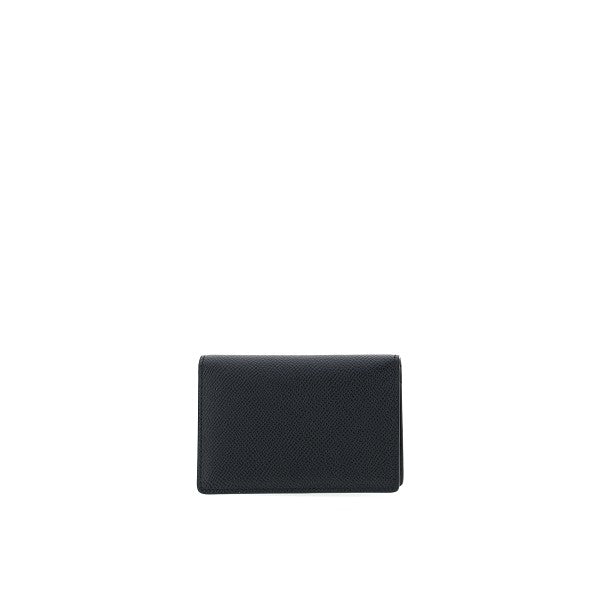 Portacarte bi-fold in pelle granata