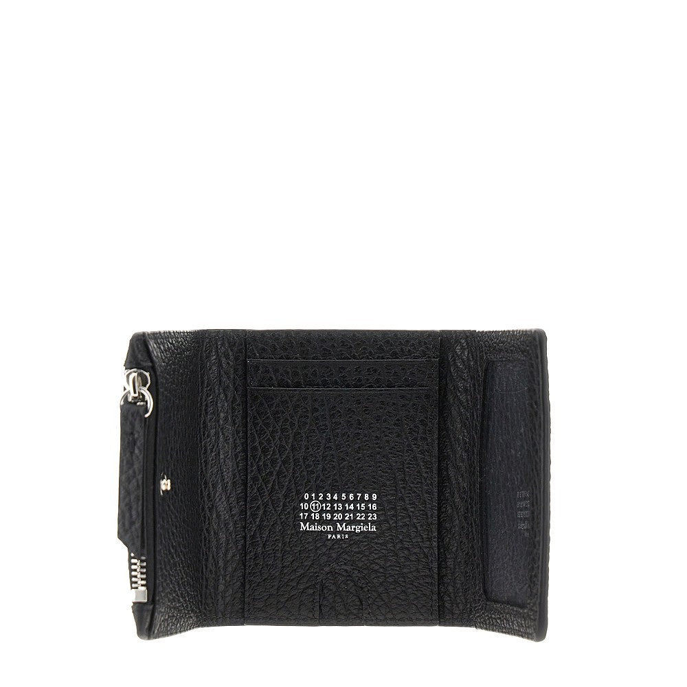 Portafoglio tri-fold in pelle 'Four Stitches'