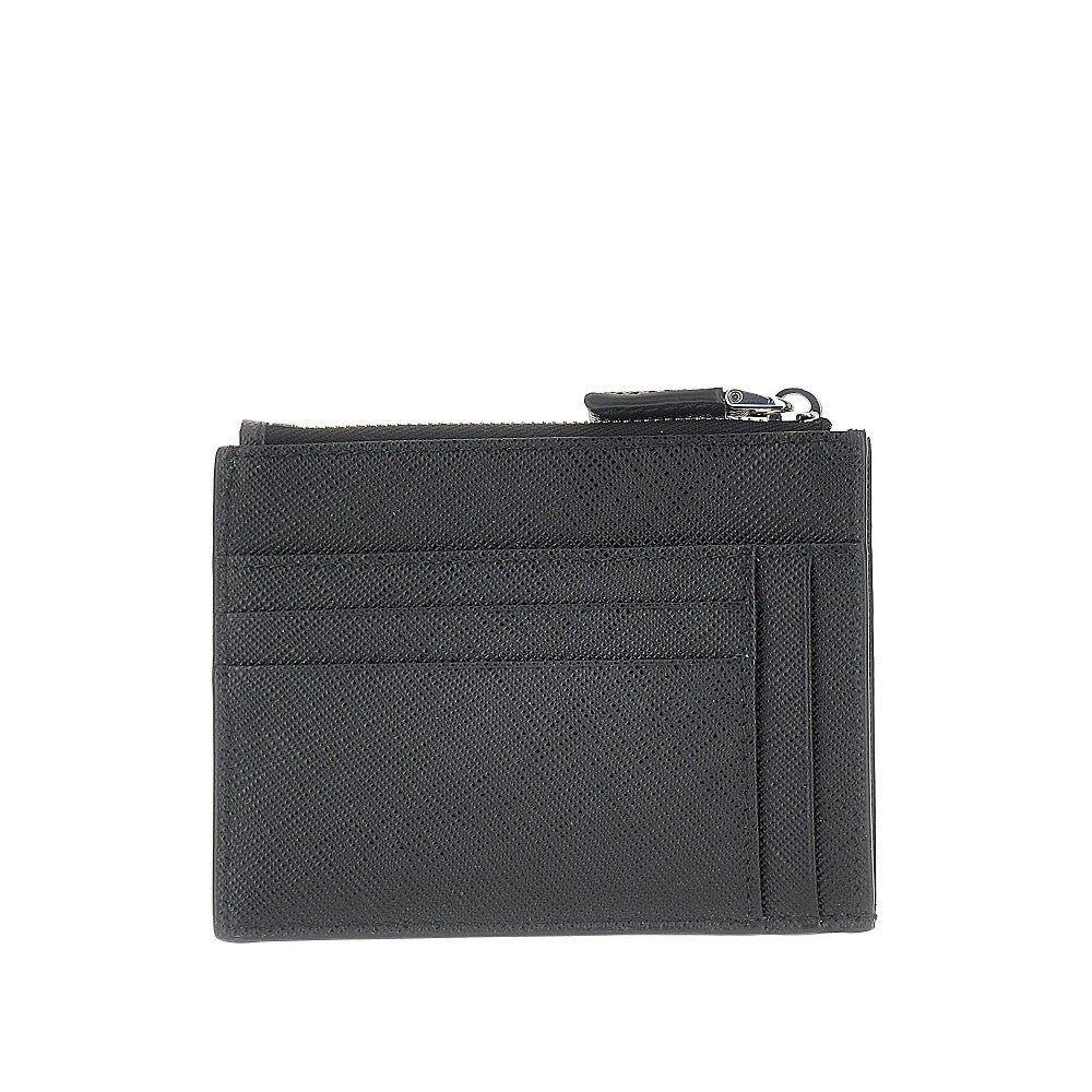 Pouch portacarte in pelle Saffiano