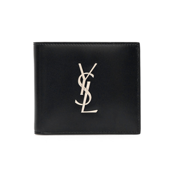 Portafoglio bi-fold in pelle con monogram