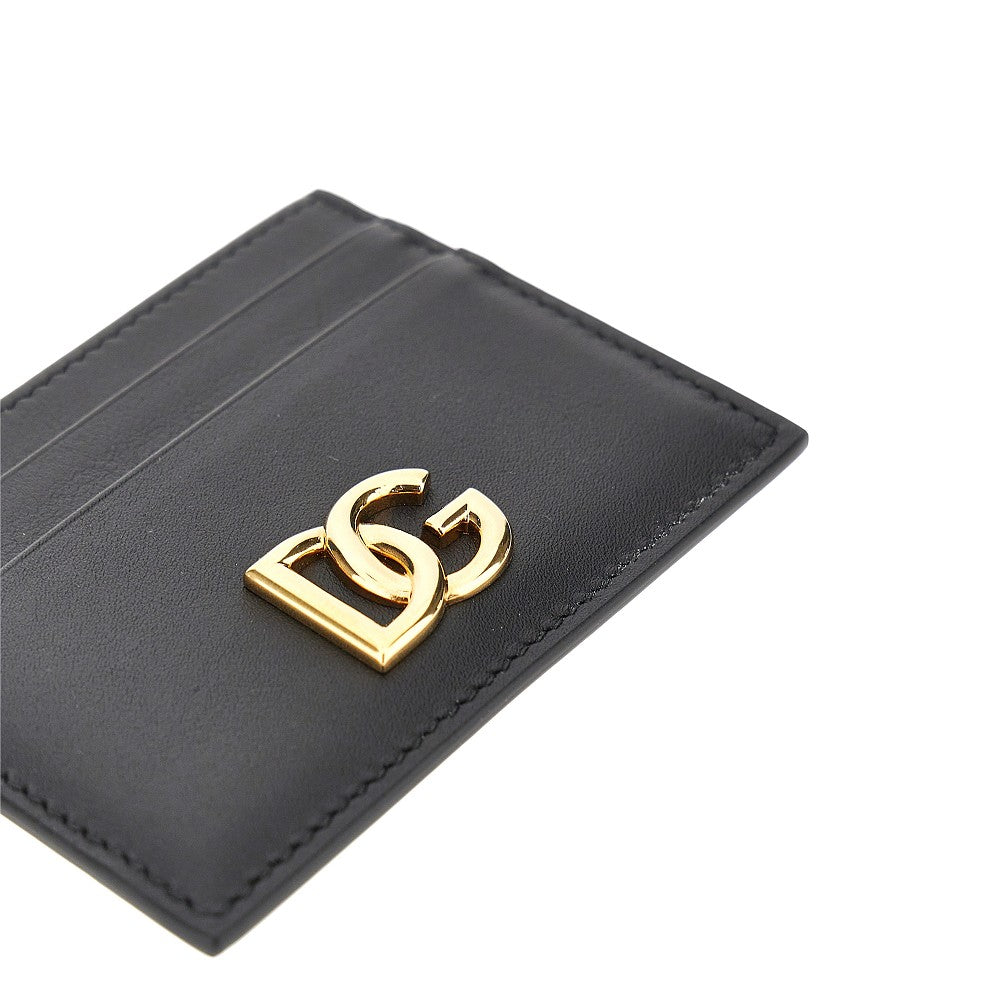 Leather cardholder with DG logo