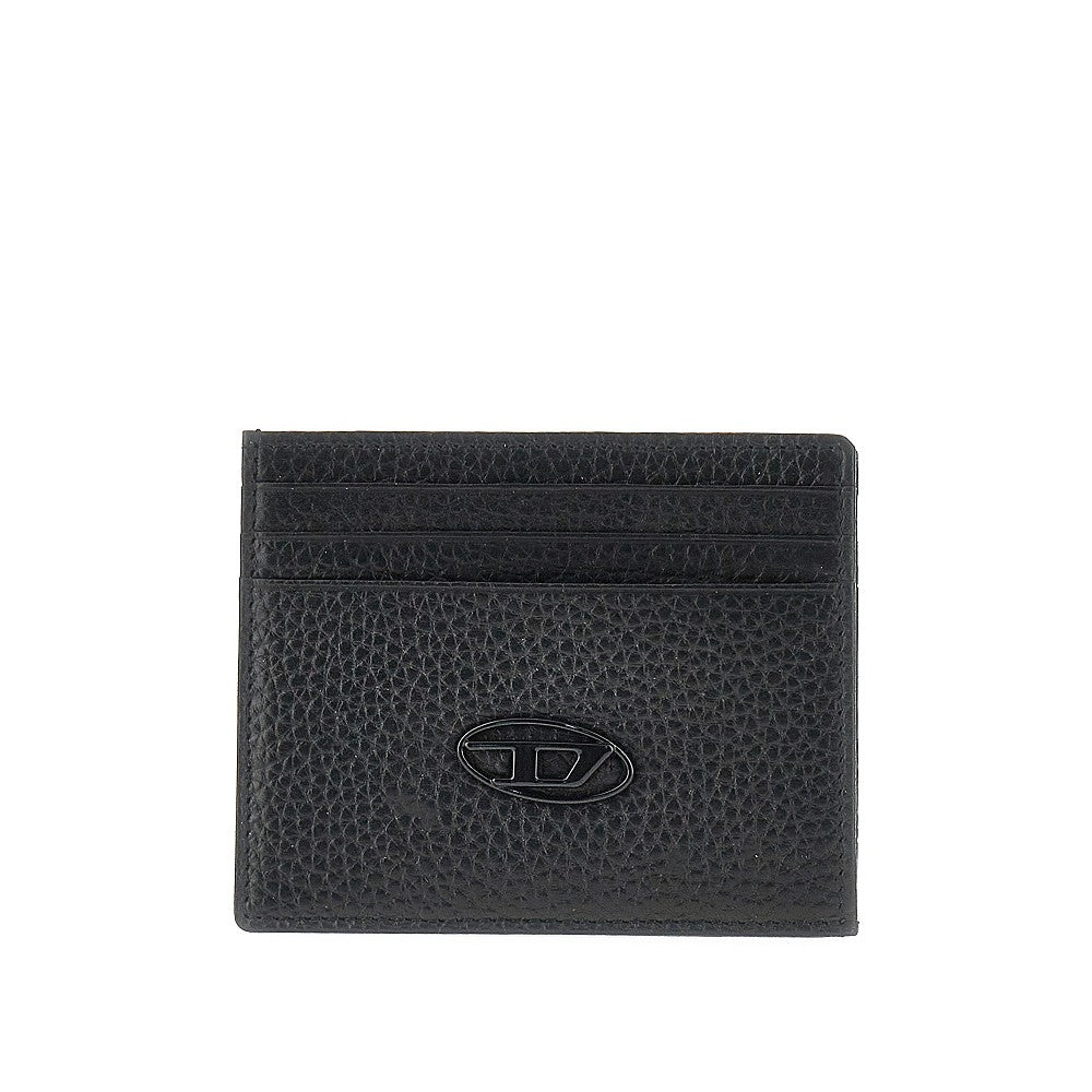 Grained leather cardholder