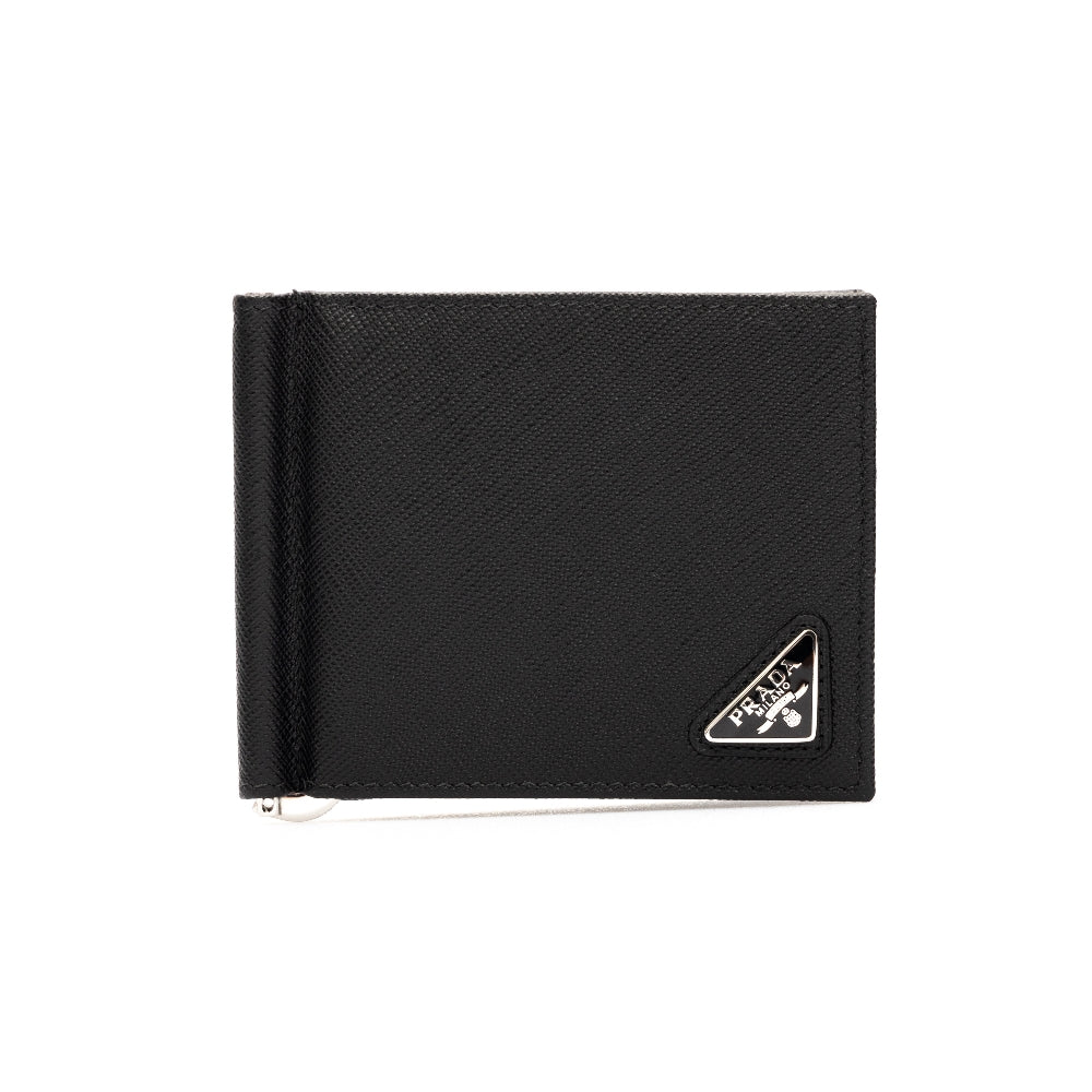 Bi-fold cardholder with banknote clip