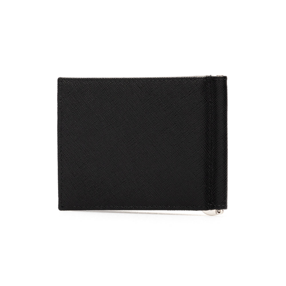 Bi-fold cardholder with banknote clip