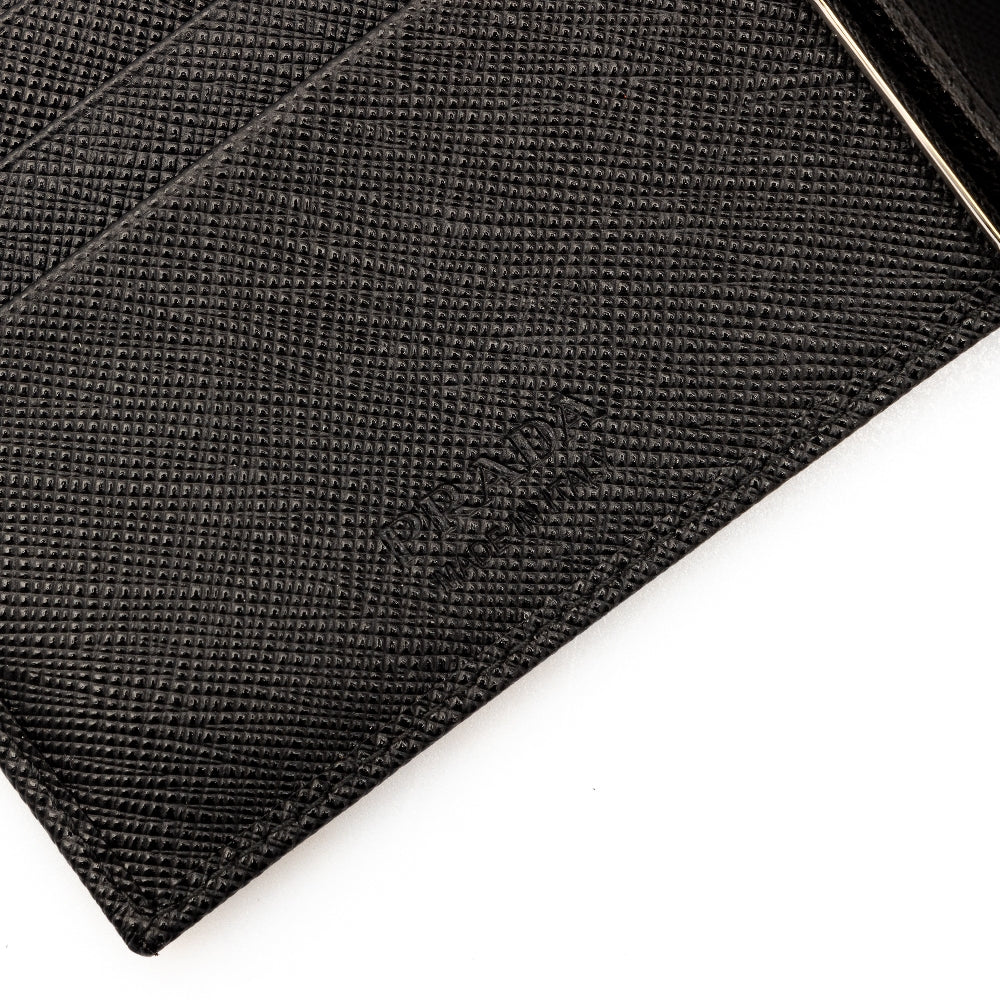 Portacarte bi-fold con clip per banconote