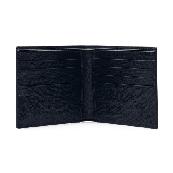 Saffiano leather bi-fold wallet