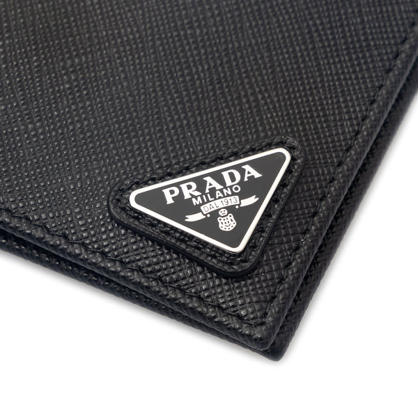 Saffiano leather bi-fold wallet