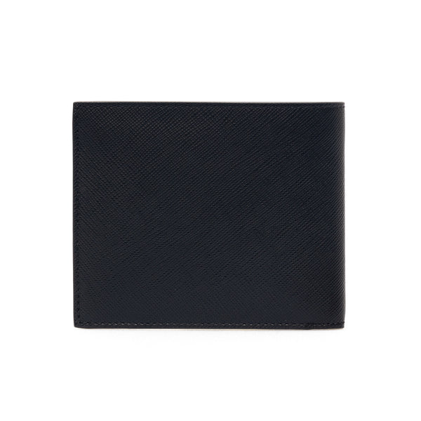 Portafoglio in pelle Saffiano con logo
