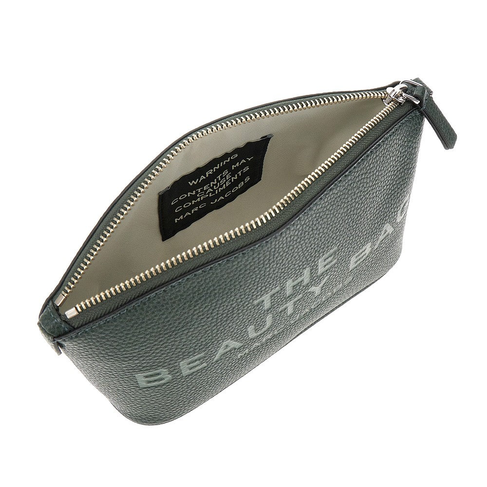 Beauty case in pelle martellata