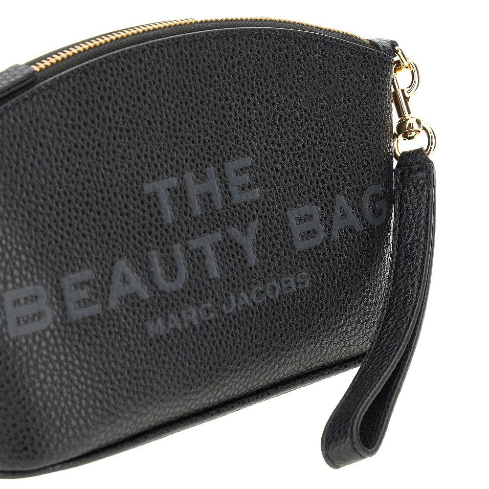 Beauty case in pelle martellata