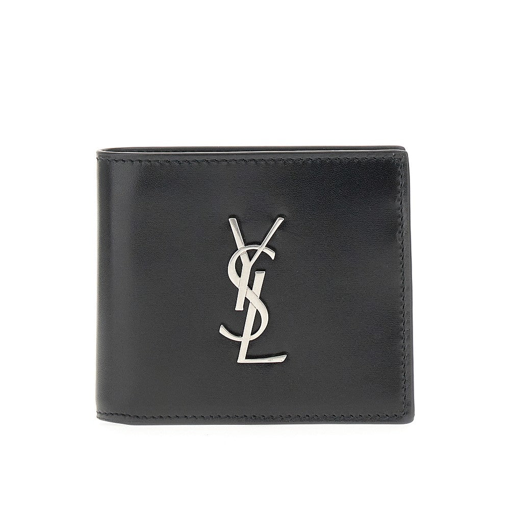 Bi-fold wallet with monogram detail