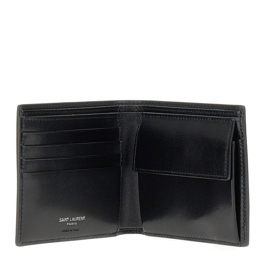 Bi-fold wallet with monogram detail