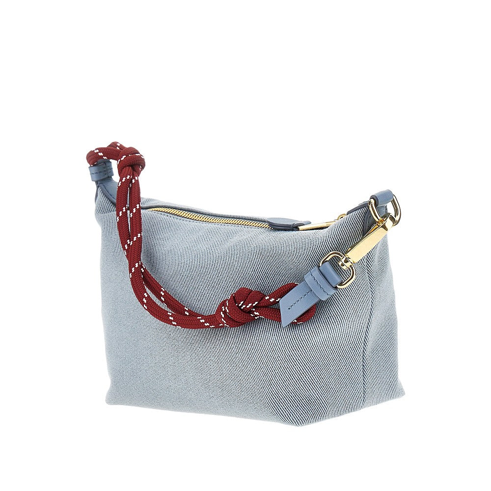 Borsa in gabardine con manico in nastro trek