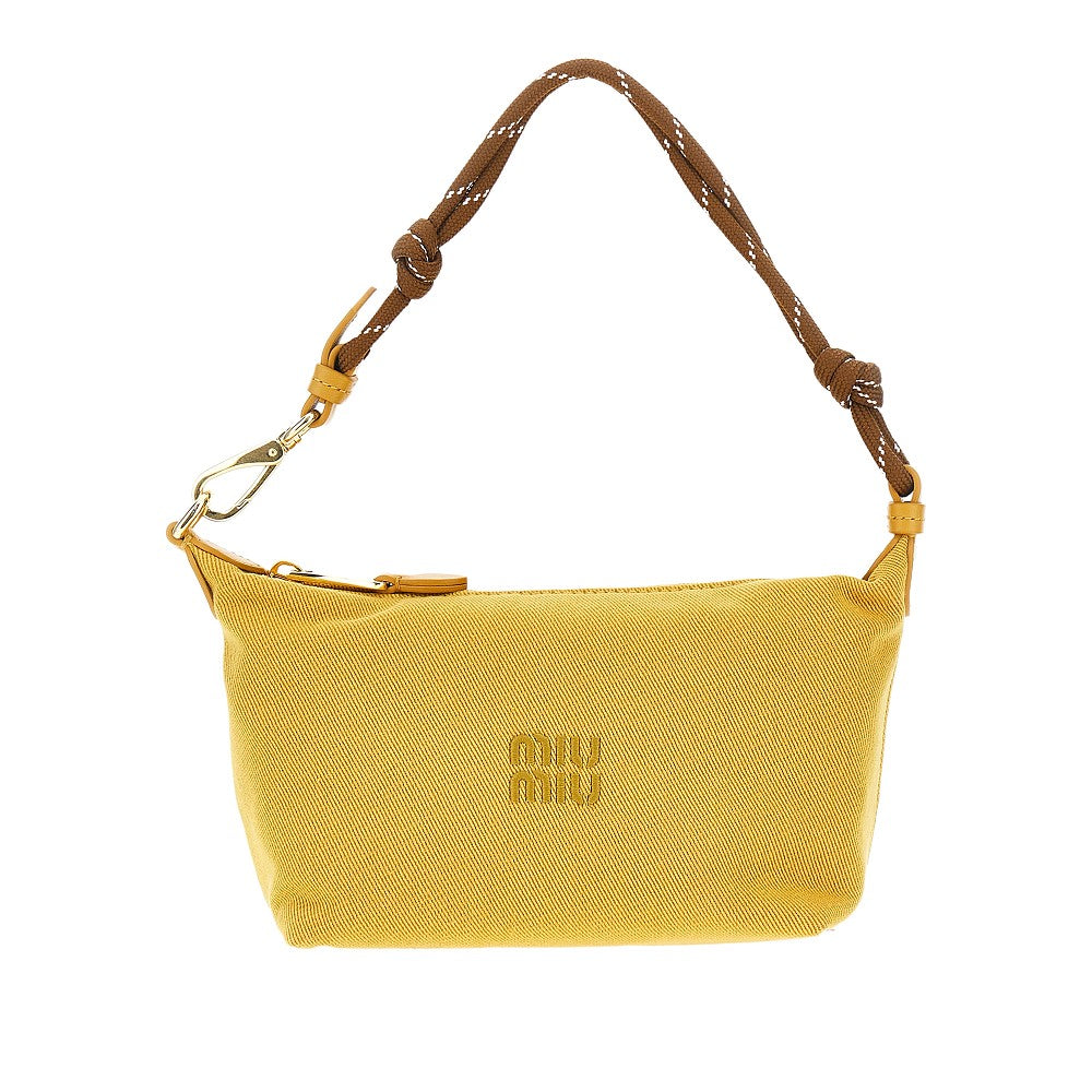 Borsa in gabardine con manico in nastro trek