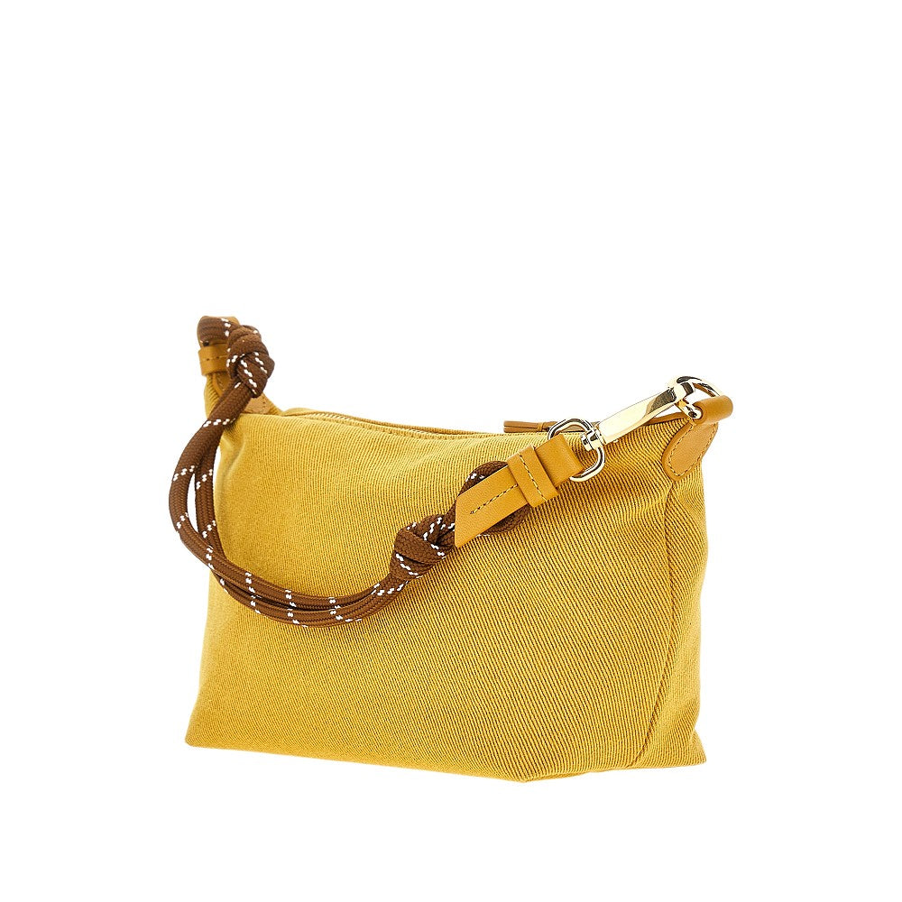 Borsa in gabardine con manico in nastro trek
