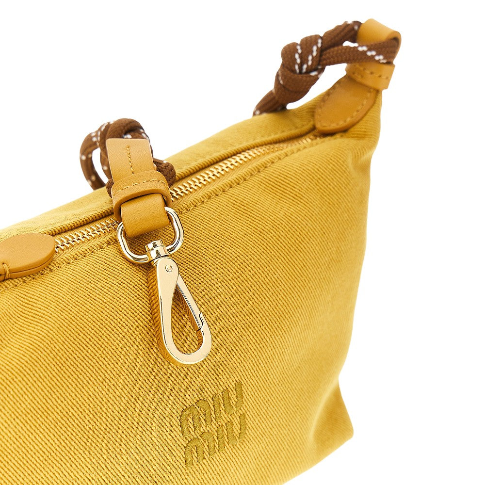 Borsa in gabardine con manico in nastro trek