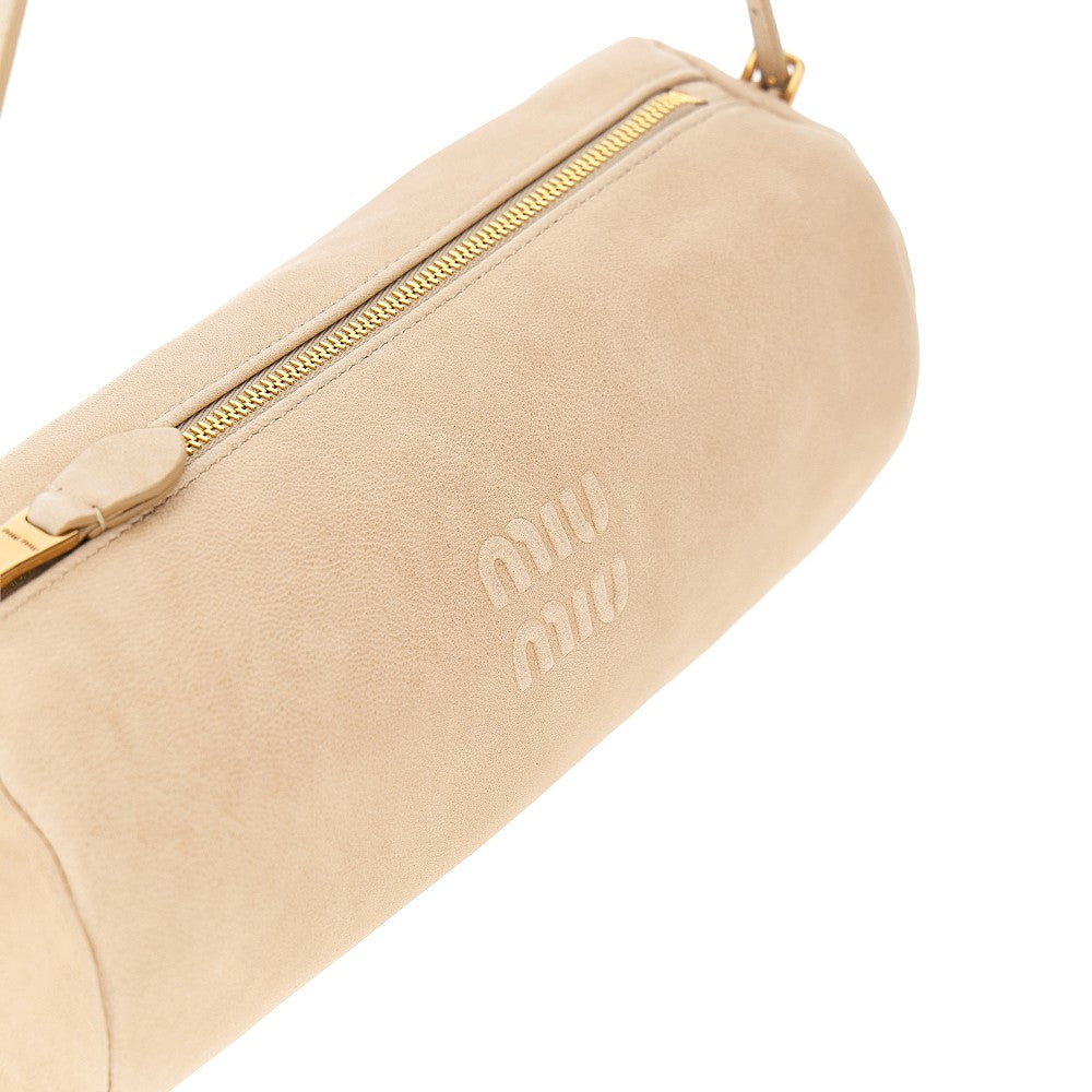 Nappa leather pouch with strap