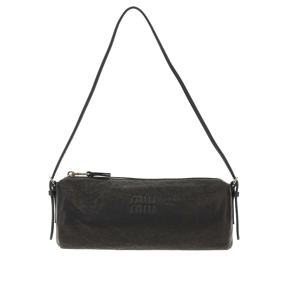 Nappa leather pouch with strap