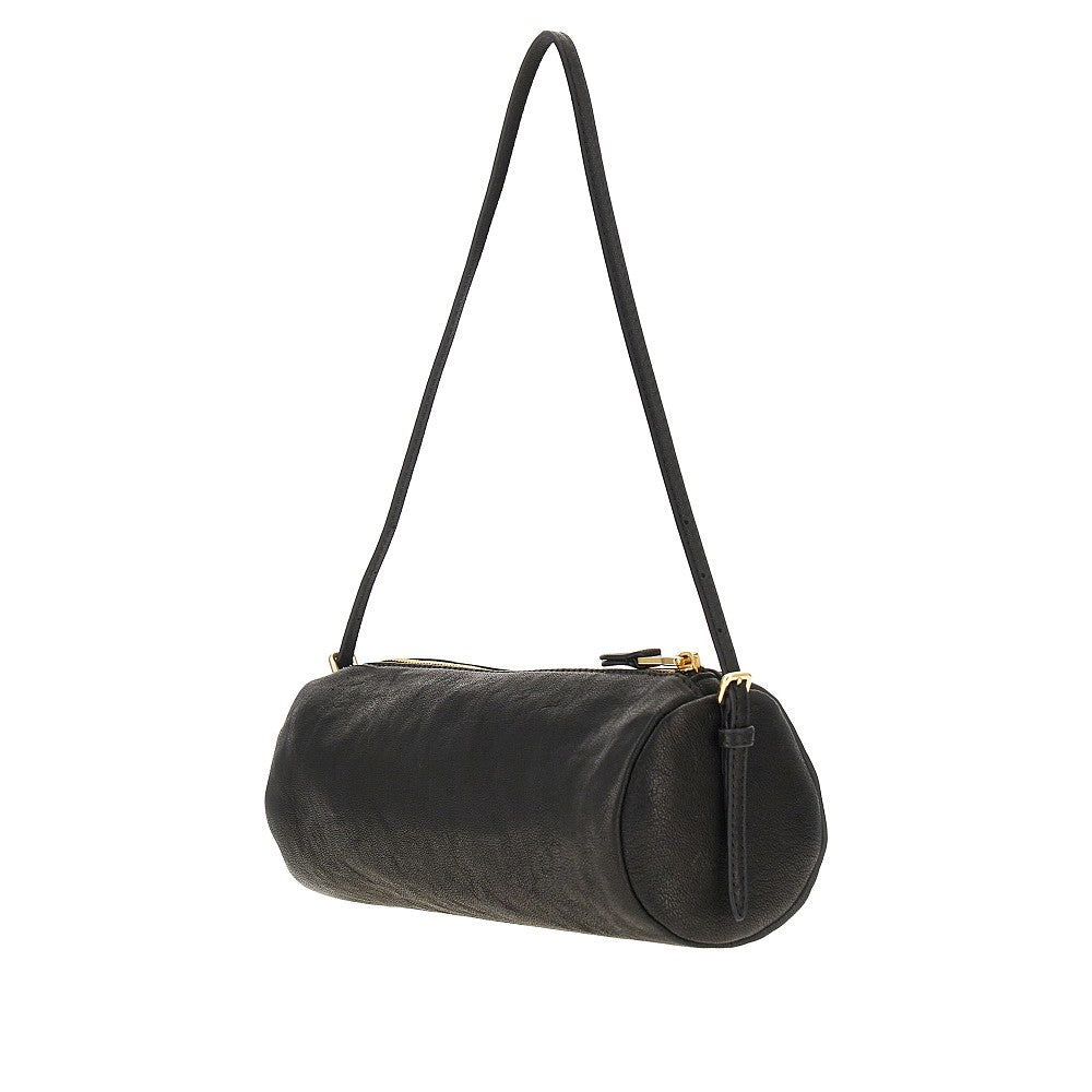 Nappa leather pouch with strap