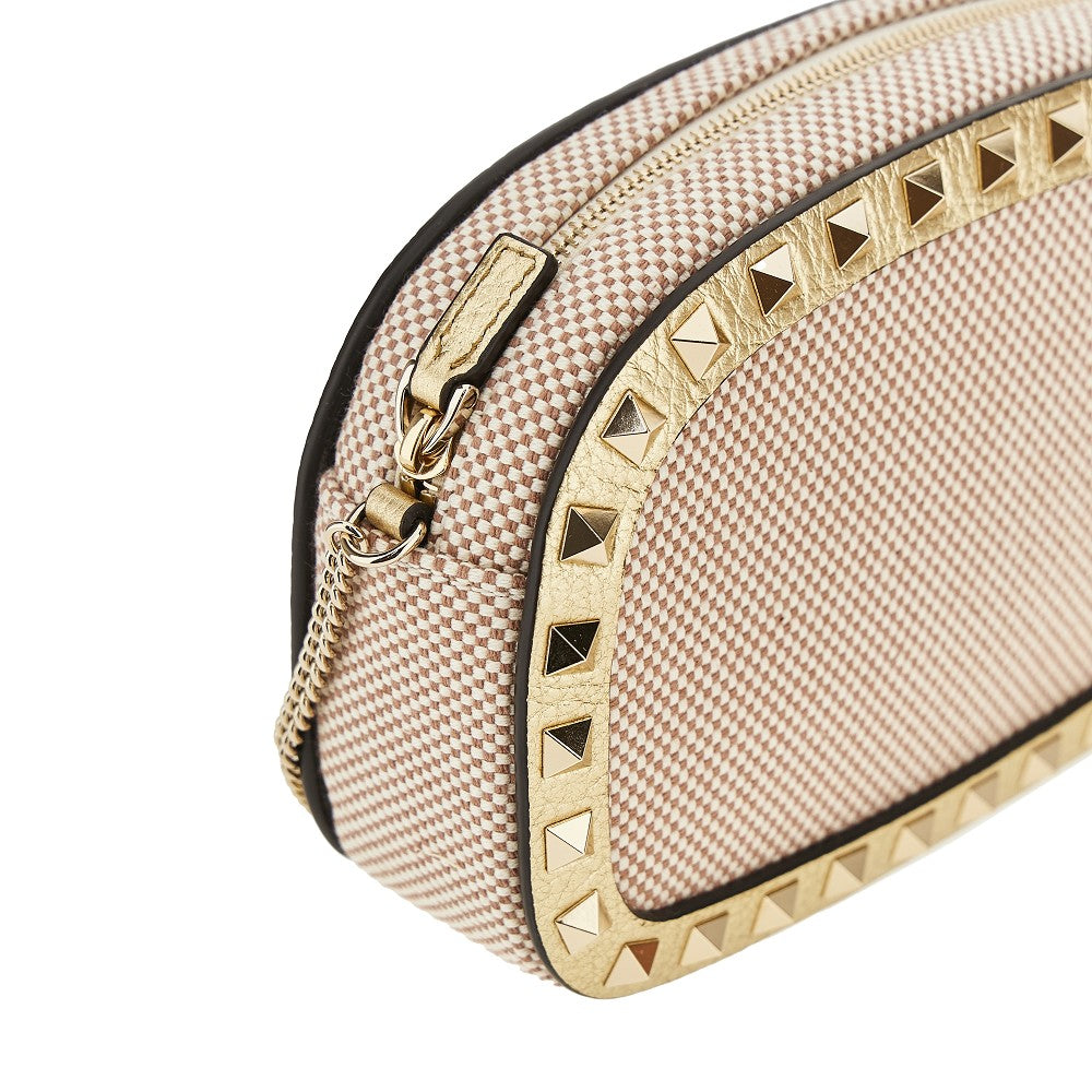 Mini bag a tracolla 'Rockstud' in canvas