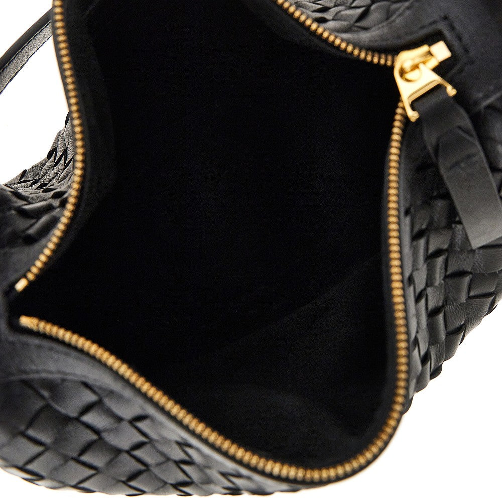 Borsa a spalla 'Nodo' in nappa Intrecciato