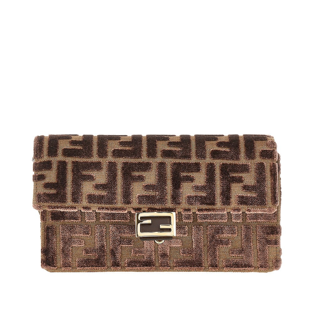 Pochette 'Baguette' in tessuto jacquard FF