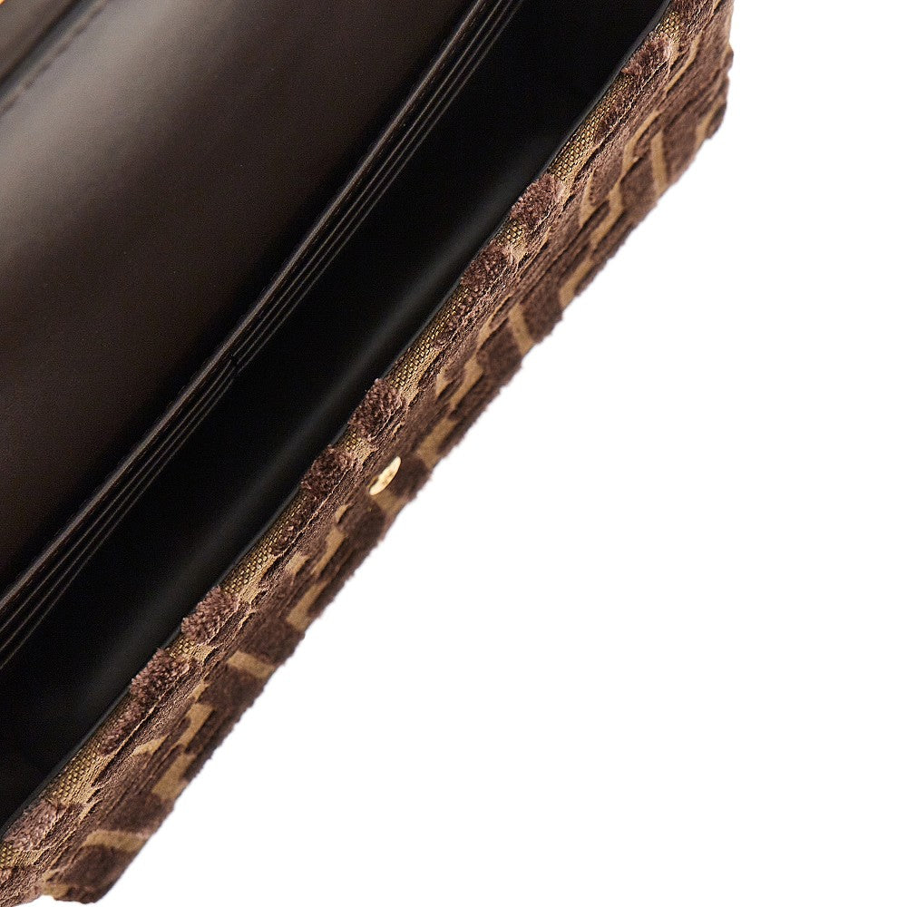 Pochette 'Baguette' in tessuto jacquard FF