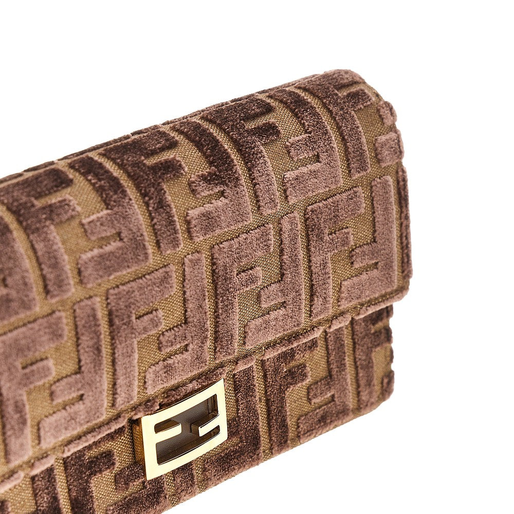 Pochette 'Baguette' in tessuto jacquard FF
