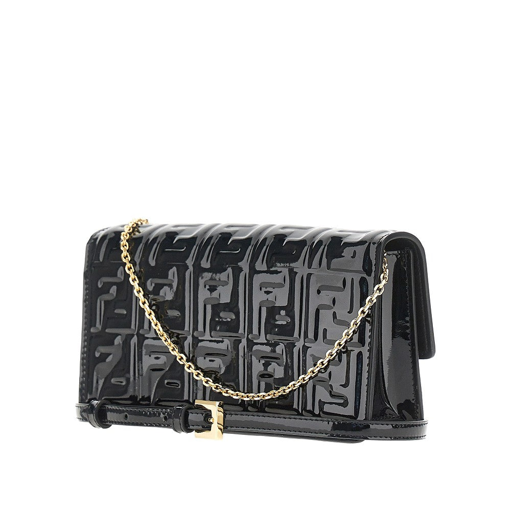 Embossed patent leather 'Baguette' clutch