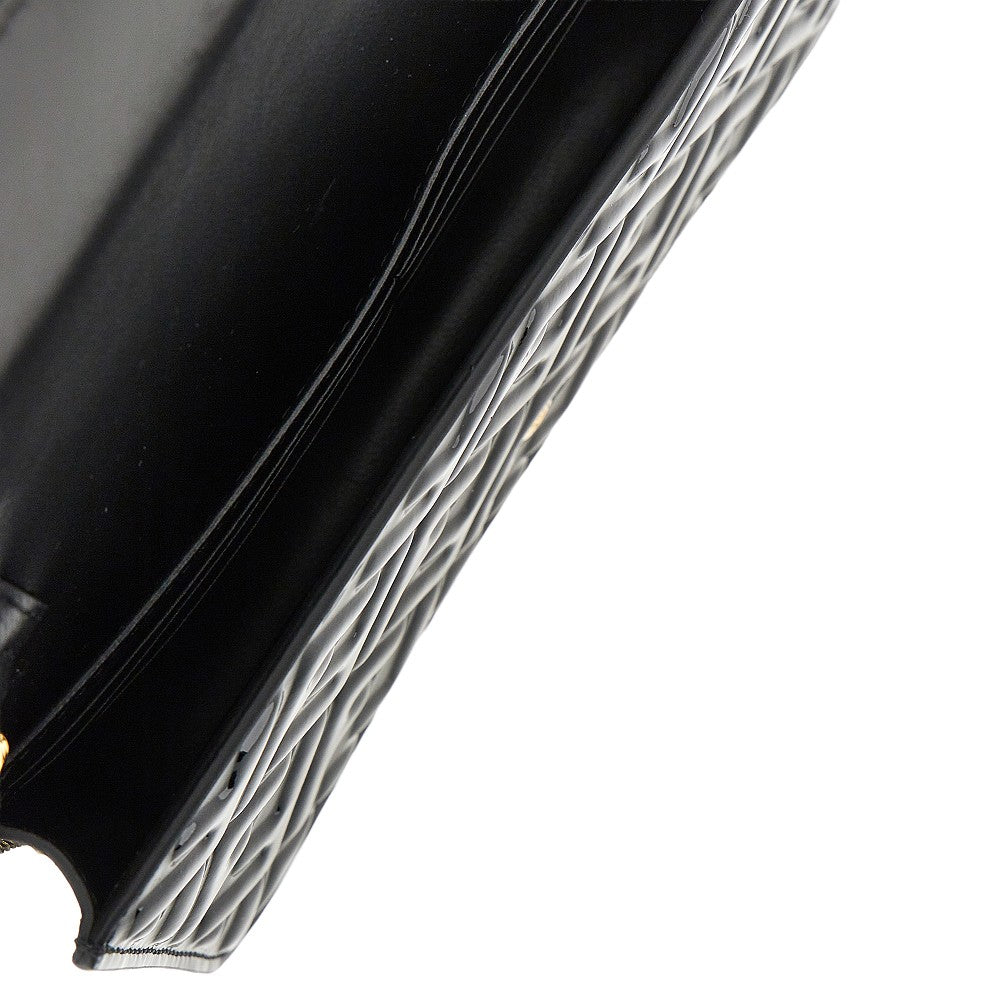 Embossed patent leather 'Baguette' clutch
