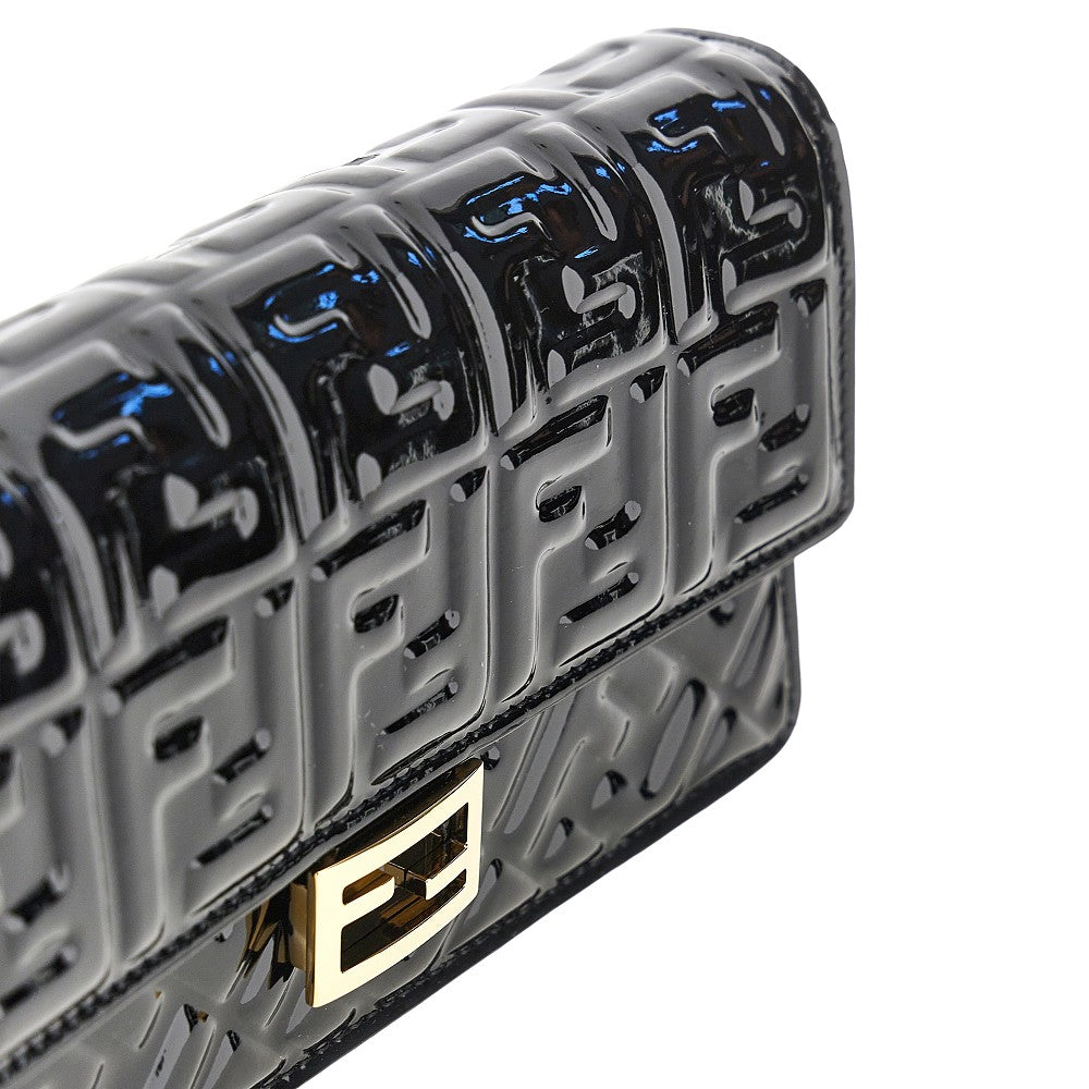 Embossed patent leather 'Baguette' clutch