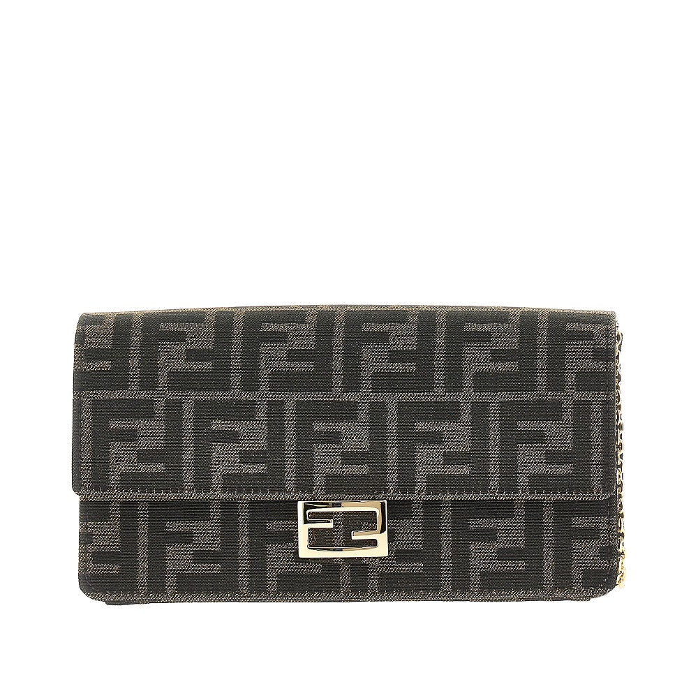 Pochette 'Baguette' in tessuto jacquard FF