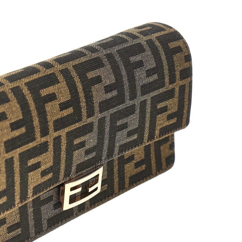 Pochette 'Baguette' in tessuto jacquard FF
