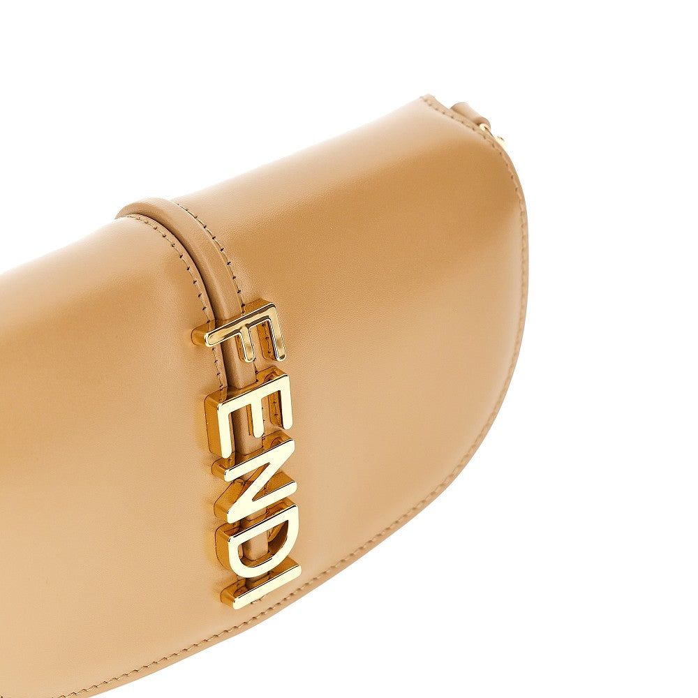 Pochette con catena 'Fendigraphy' in pelle