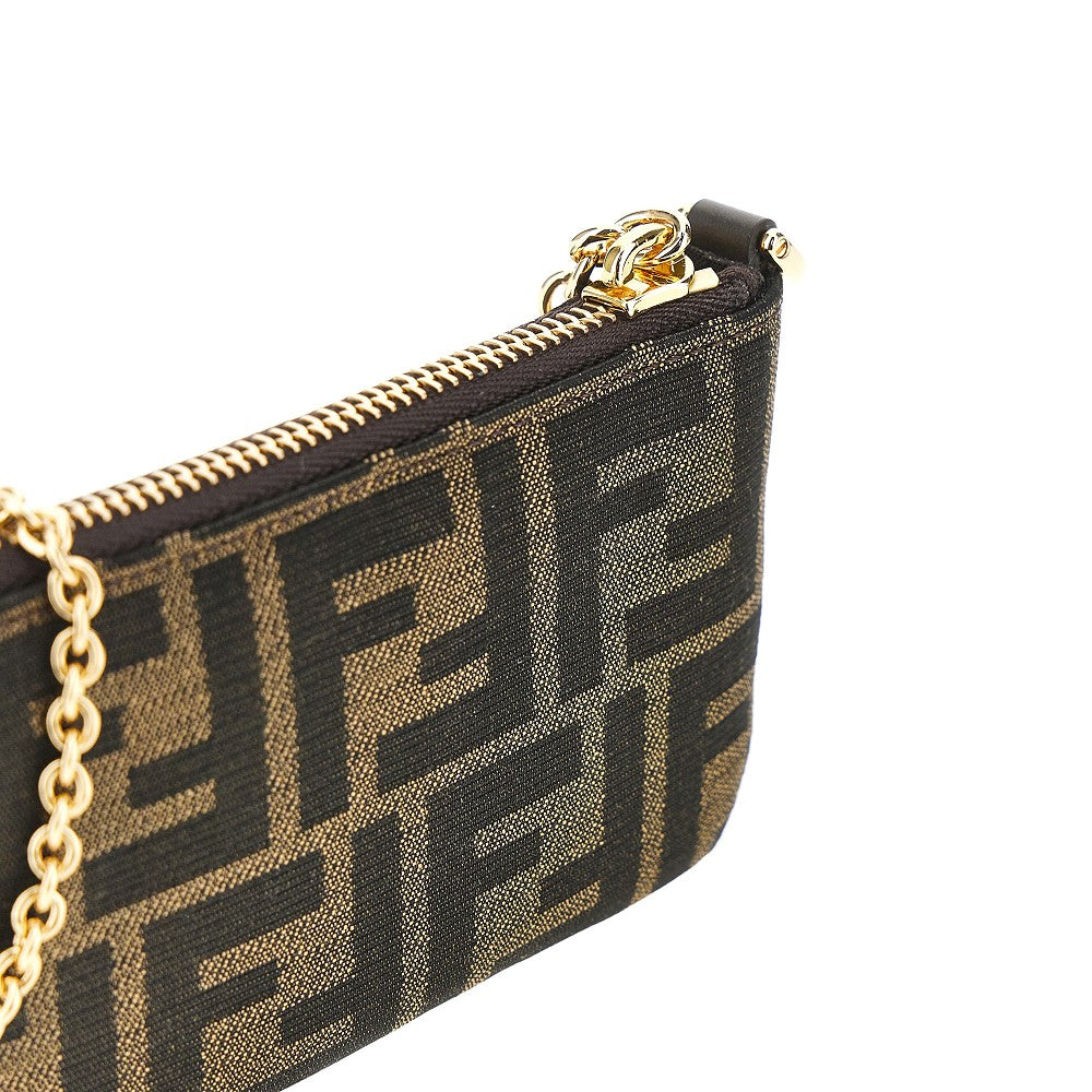 Mini pouch in tessuto jacquard FF