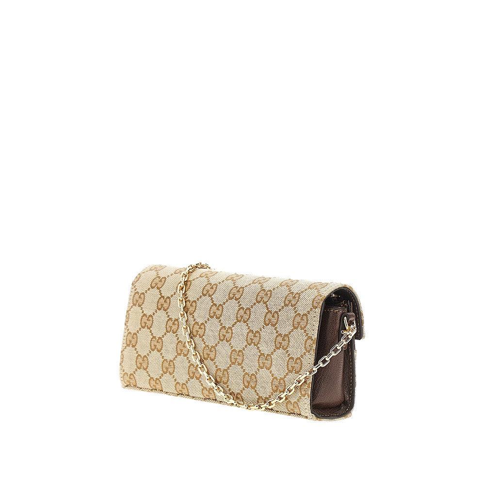 GG canvas clutch with Horsebit detail