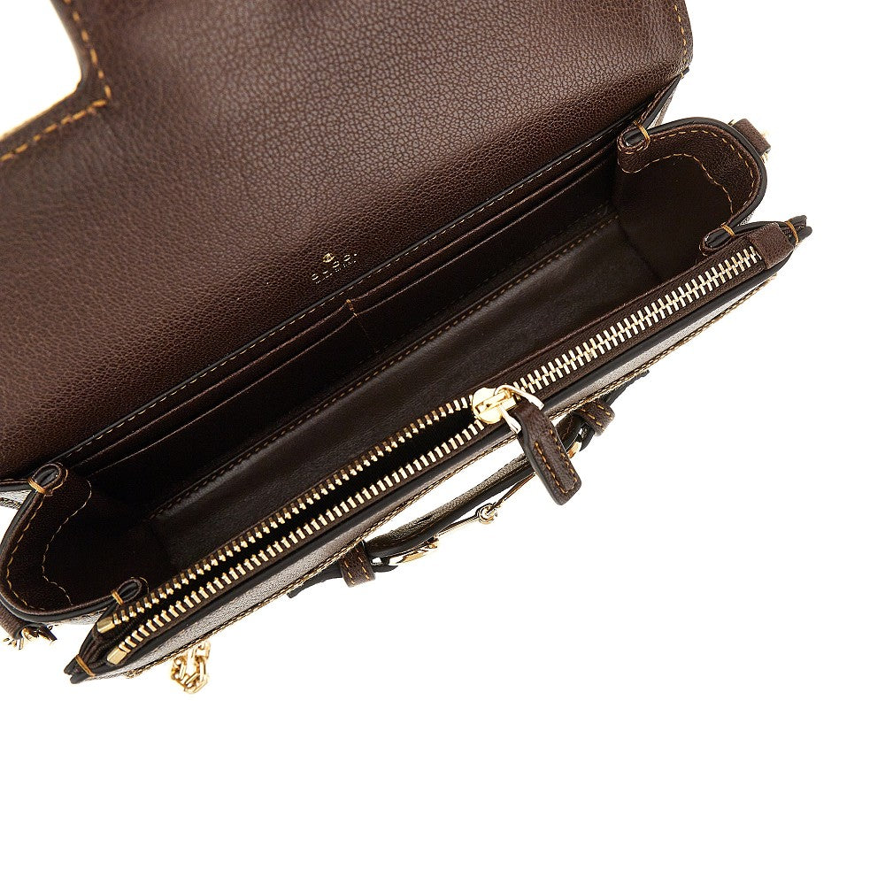 GG canvas clutch with Horsebit detail