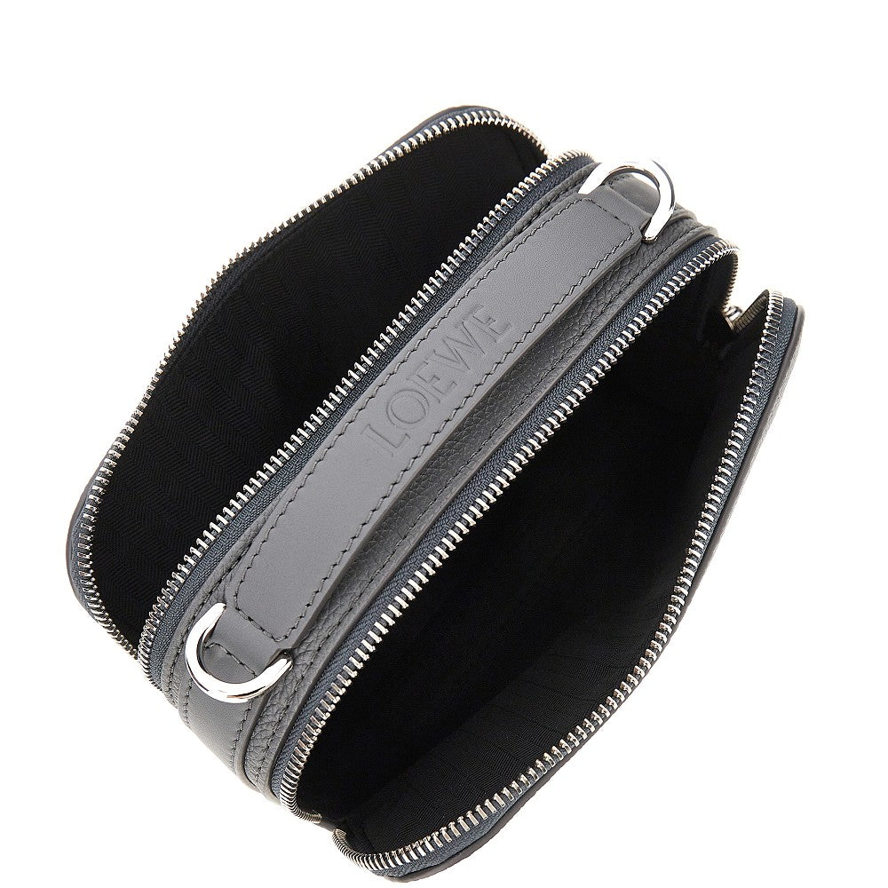 Grained leather mini 'Camera' bag
