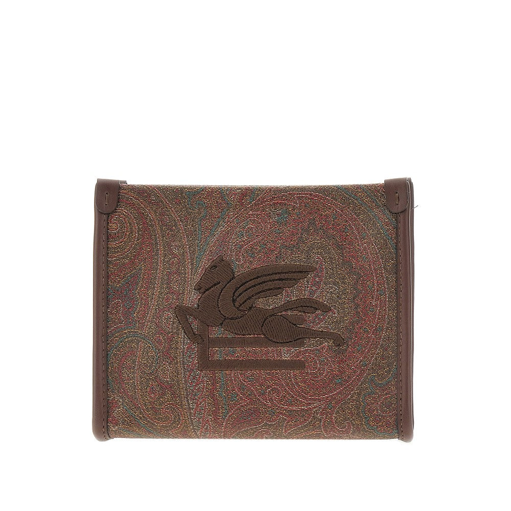Pouch Paisley con ricamo logo Pegaso