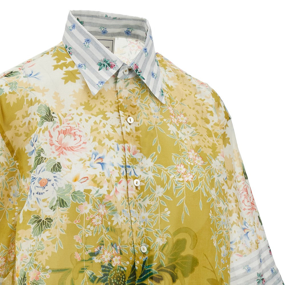 Camicia in cotone con stampa floreale