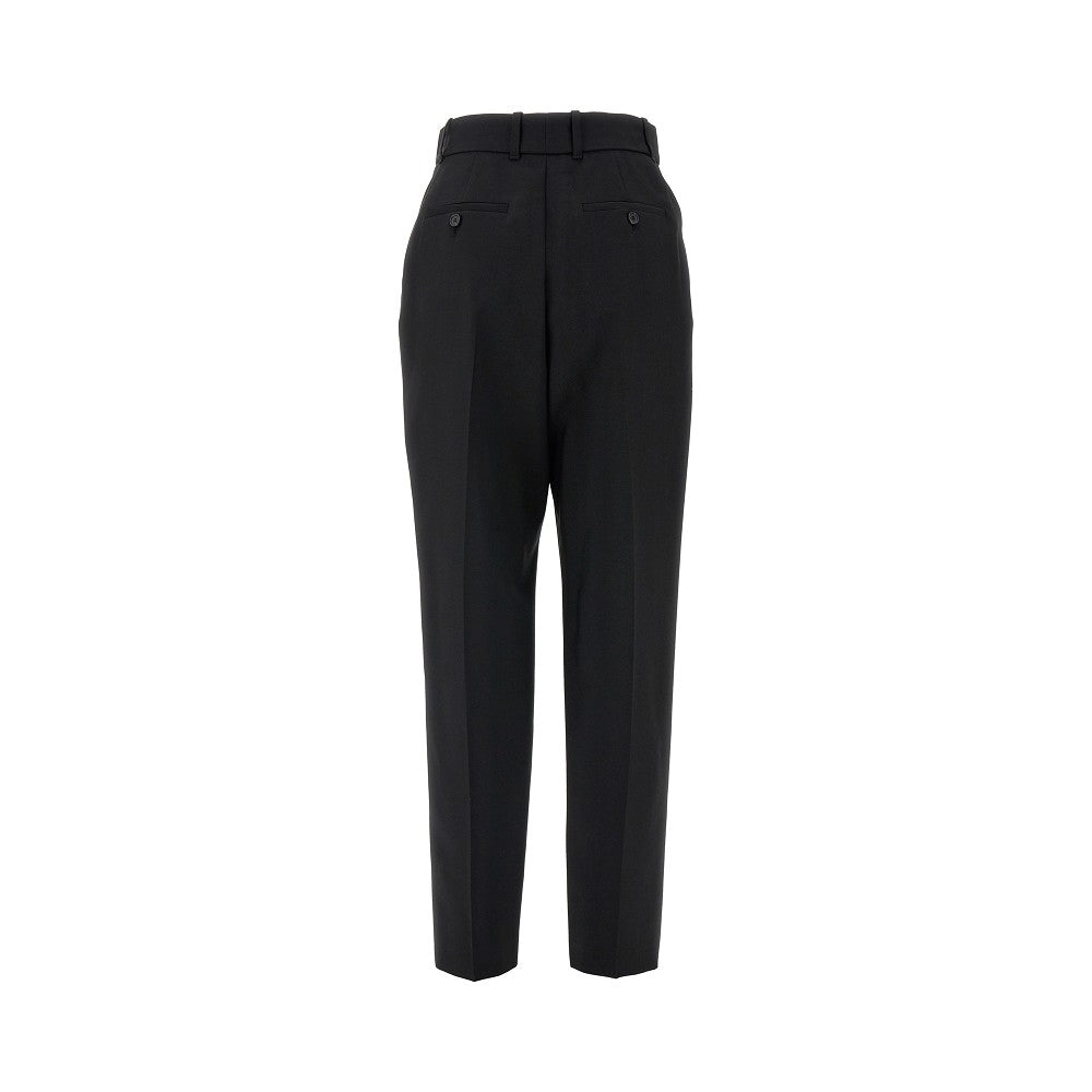 Tailored wool pants with darts