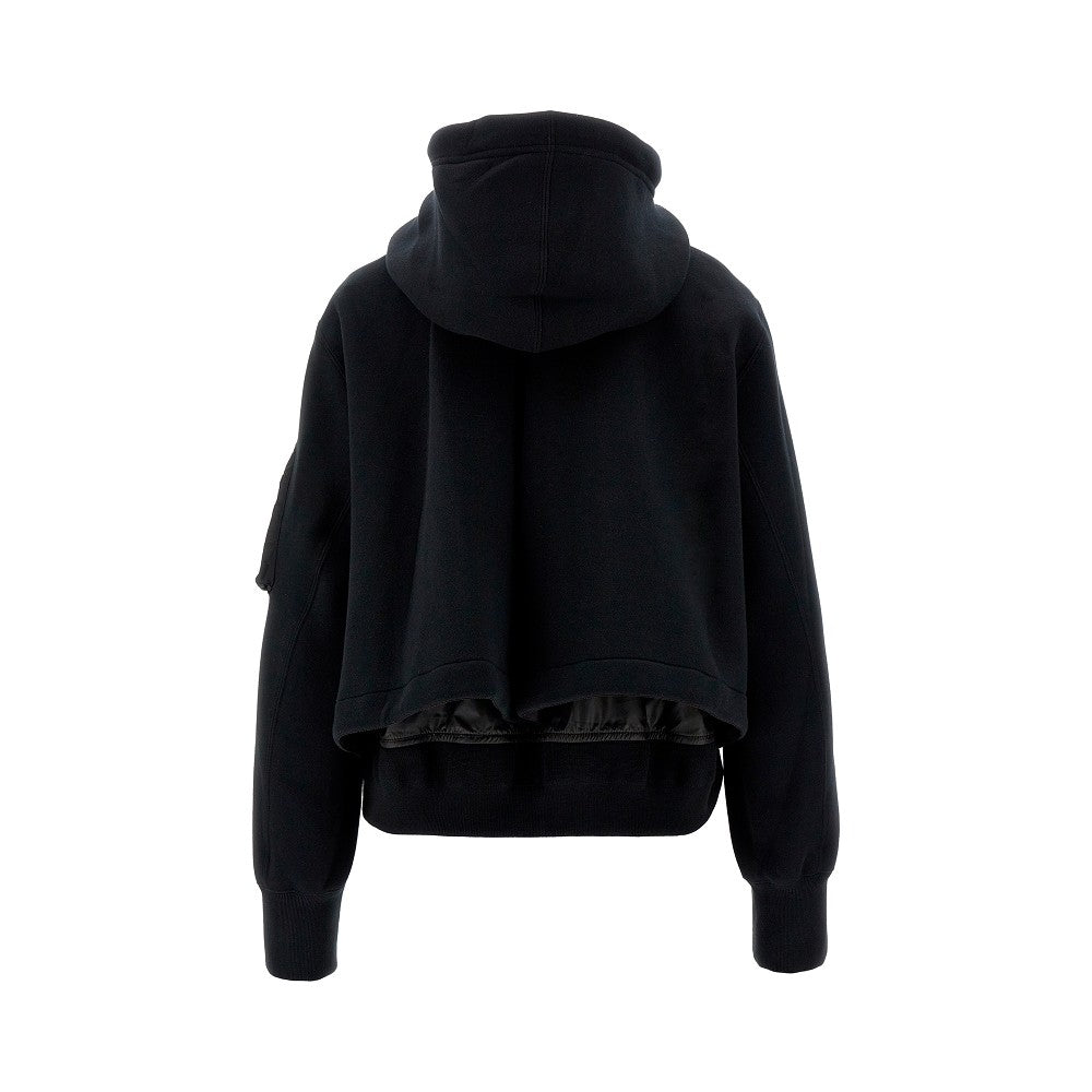 Full-zip double-layer sweatshirt