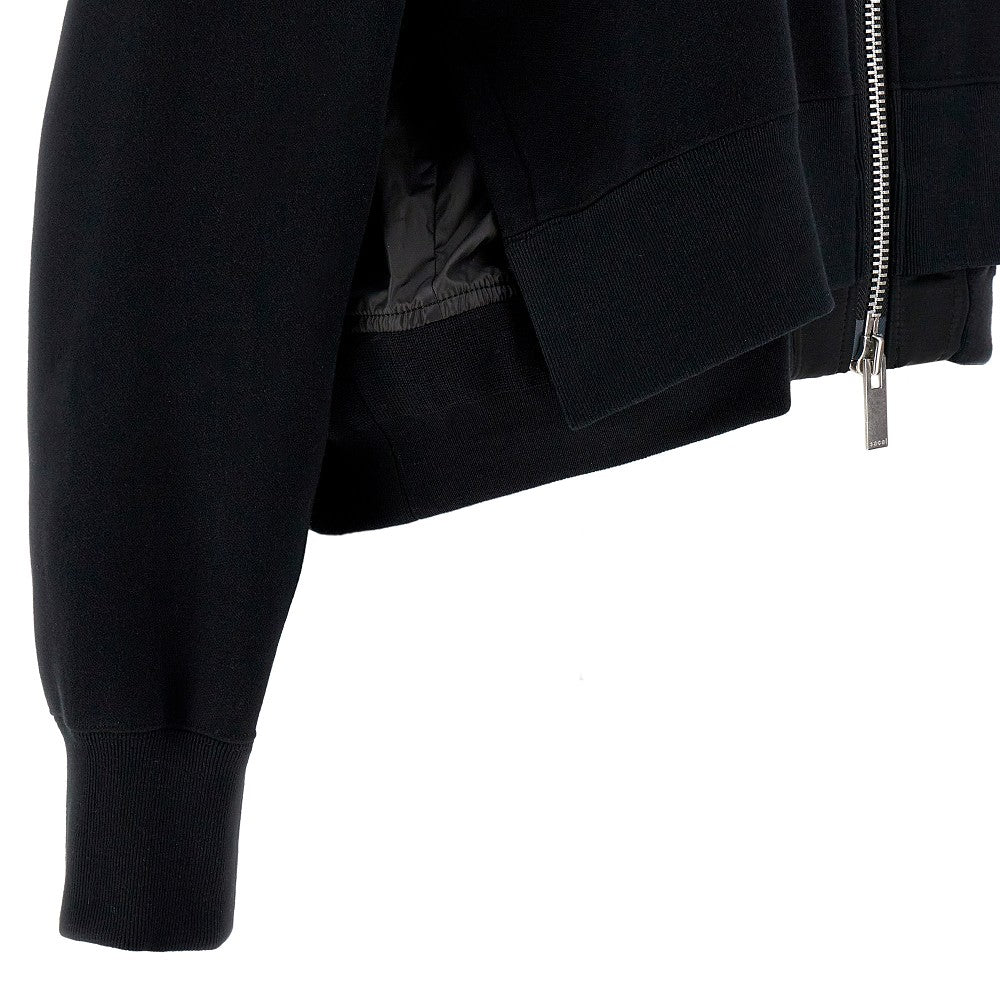 Full-zip double-layer sweatshirt